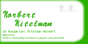 norbert mitelman business card